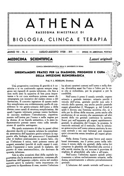 Athena rassegna mensile di biologia, clinica e terapia