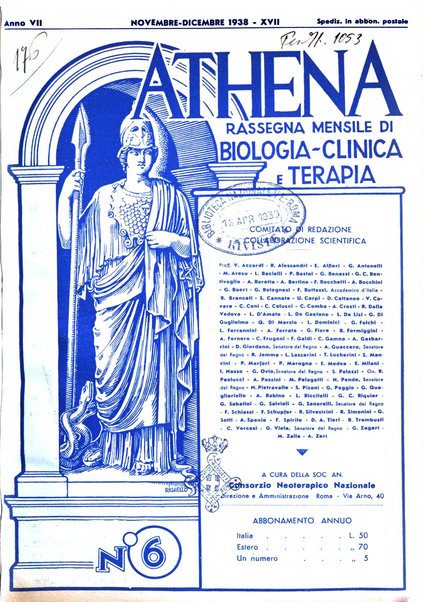 Athena rassegna mensile di biologia, clinica e terapia