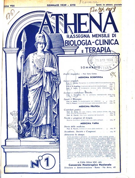 Athena rassegna mensile di biologia, clinica e terapia