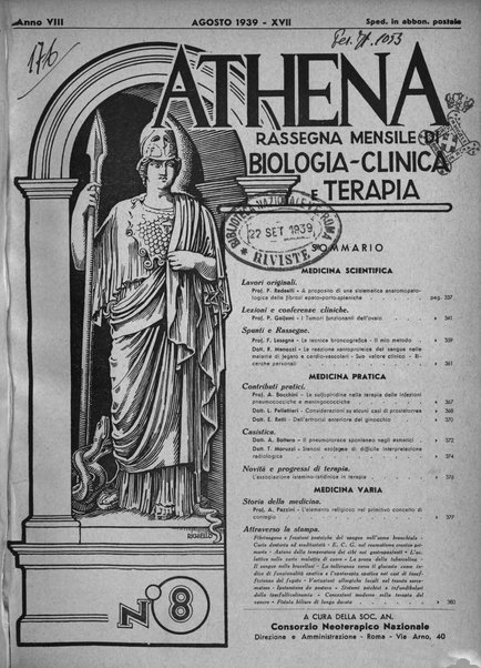 Athena rassegna mensile di biologia, clinica e terapia