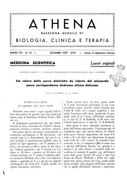 Athena rassegna mensile di biologia, clinica e terapia