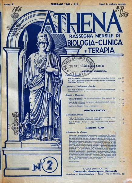 Athena rassegna mensile di biologia, clinica e terapia