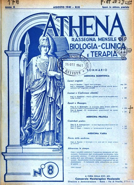 Athena rassegna mensile di biologia, clinica e terapia