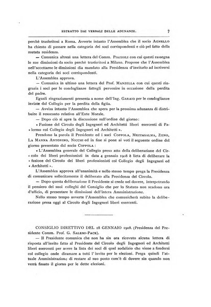 Atti del Collegio degl'ingegneri ed architetti in Palermo