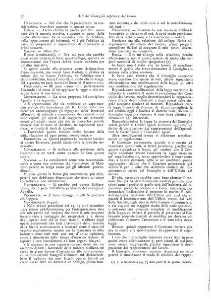 Atti del Consiglio superiore del lavoro