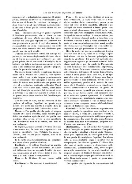 Atti del Consiglio superiore del lavoro