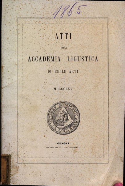 Atti dell'Accademia ligustica di belle arti