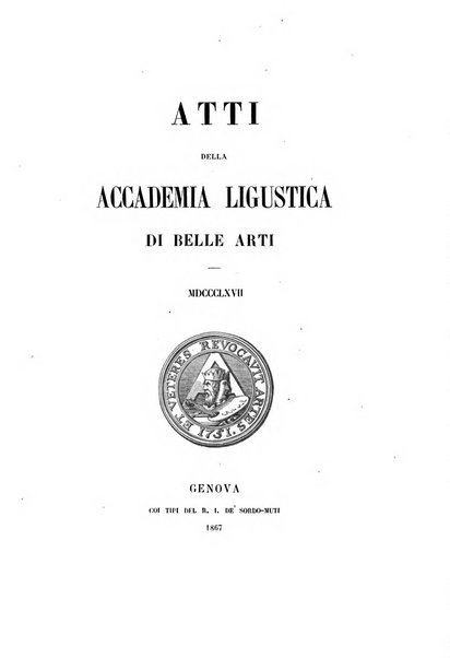 Atti dell'Accademia ligustica di belle arti