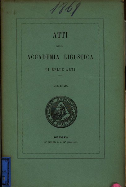 Atti dell'Accademia ligustica di belle arti