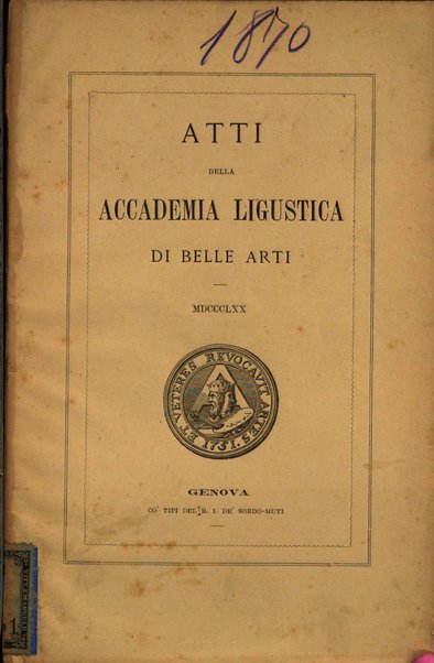 Atti dell'Accademia ligustica di belle arti