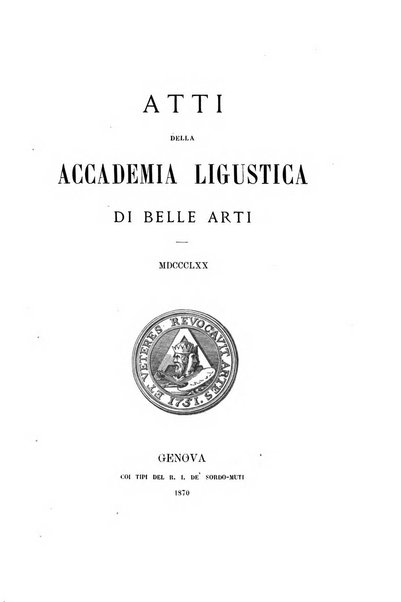 Atti dell'Accademia ligustica di belle arti