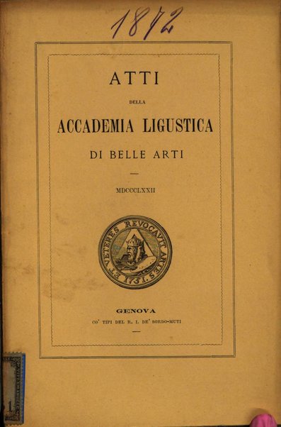 Atti dell'Accademia ligustica di belle arti