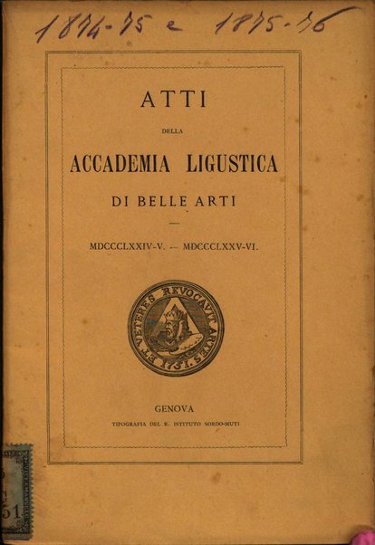 Atti dell'Accademia ligustica di belle arti