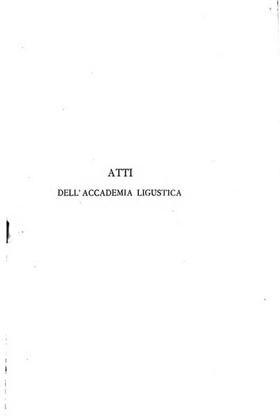 Atti dell'Accademia ligustica di belle arti