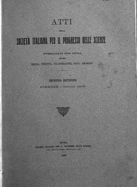 Atti della Società italiana per il progresso delle scienze