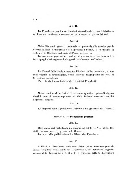 Atti della Società italiana per il progresso delle scienze