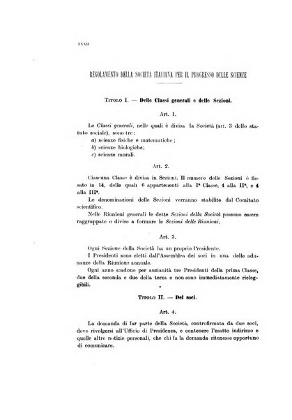Atti della Società italiana per il progresso delle scienze