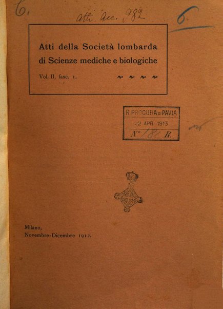 Atti della Societa lombarda di scienze mediche e biologiche