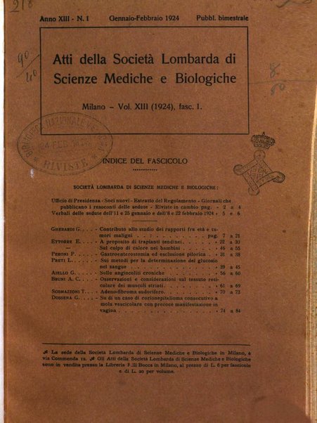 Atti della Societa lombarda di scienze mediche e biologiche