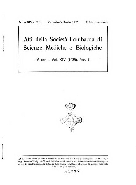 Atti della Societa lombarda di scienze mediche e biologiche