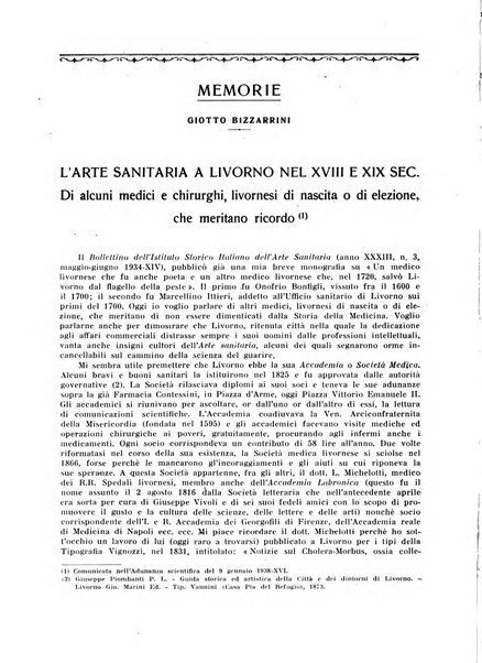 Atti e memorie dell'Accademia di storia dell'arte sanitaria