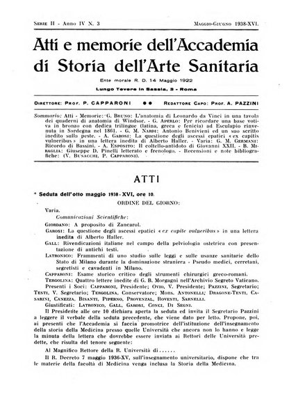 Atti e memorie dell'Accademia di storia dell'arte sanitaria