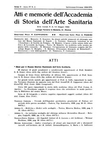 Atti e memorie dell'Accademia di storia dell'arte sanitaria