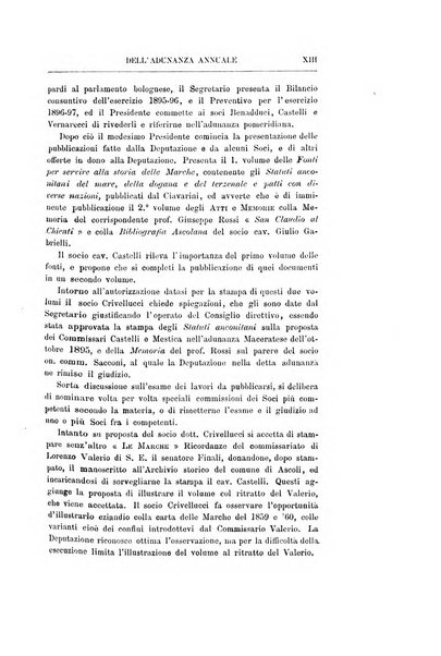 Atti e memorie della R. Deputazione di storia patria per le province delle Marche