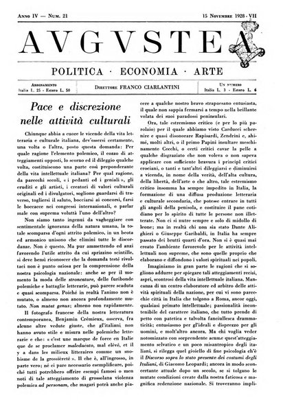 Augustea politica, economia, arte