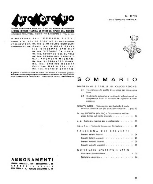 Auto moto avio rivista quindicinale edita dalla Soc. An. edizioni motoristiche