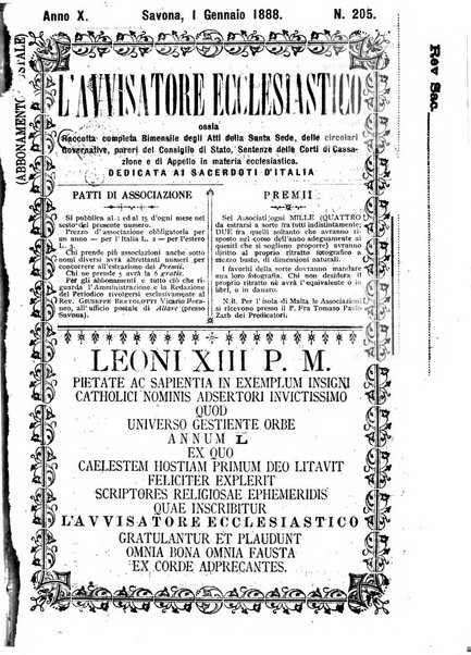 L'avvisatore ecclesiastico in Savona