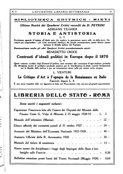 L'avvisatore librario settimanale bollettino bibliografico