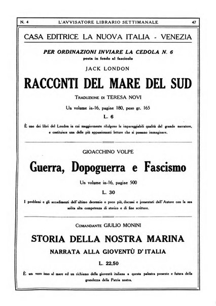 L'avvisatore librario settimanale bollettino bibliografico