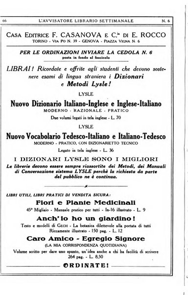 L'avvisatore librario settimanale bollettino bibliografico