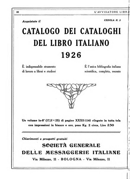 L'avvisatore librario settimanale bollettino bibliografico