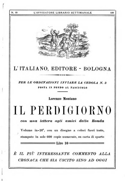 L'avvisatore librario settimanale bollettino bibliografico