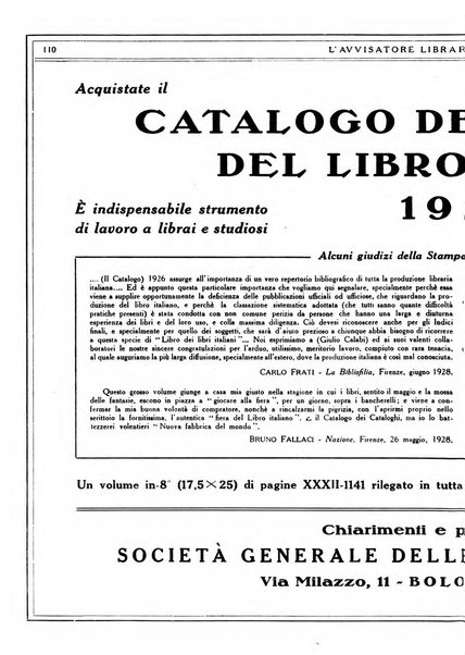 L'avvisatore librario settimanale bollettino bibliografico