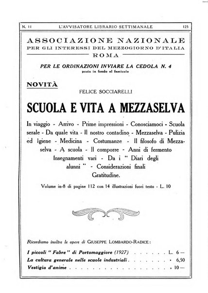 L'avvisatore librario settimanale bollettino bibliografico