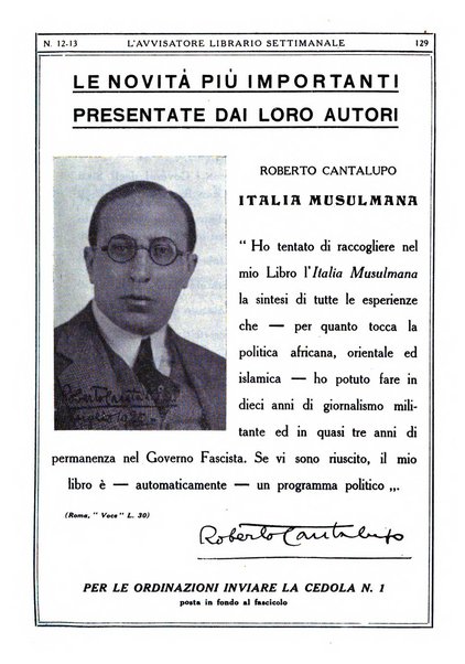 L'avvisatore librario settimanale bollettino bibliografico