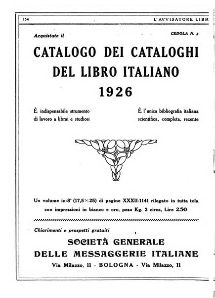 L'avvisatore librario settimanale bollettino bibliografico