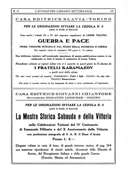 L'avvisatore librario settimanale bollettino bibliografico