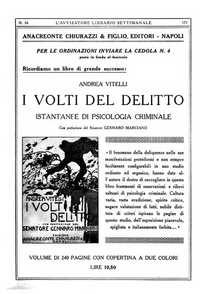 L'avvisatore librario settimanale bollettino bibliografico