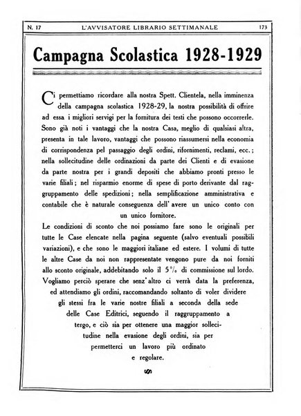 L'avvisatore librario settimanale bollettino bibliografico