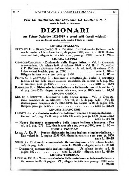 L'avvisatore librario settimanale bollettino bibliografico