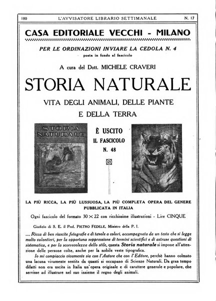 L'avvisatore librario settimanale bollettino bibliografico