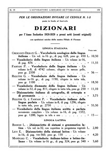 L'avvisatore librario settimanale bollettino bibliografico