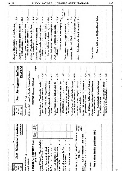 L'avvisatore librario settimanale bollettino bibliografico