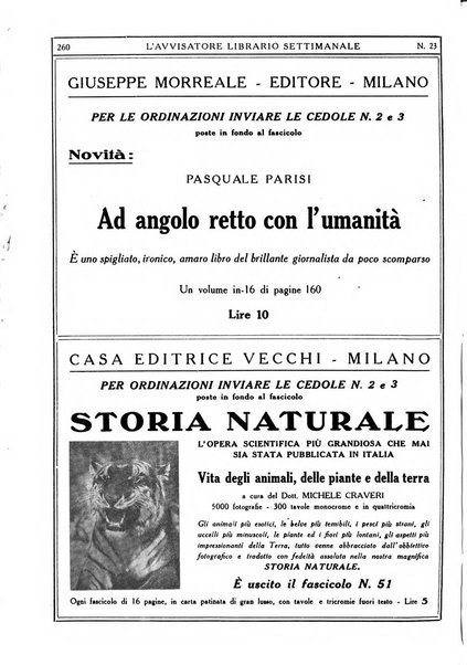 L'avvisatore librario settimanale bollettino bibliografico