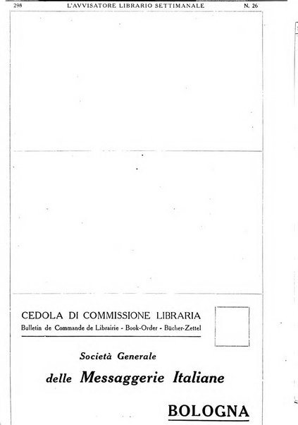 L'avvisatore librario settimanale bollettino bibliografico