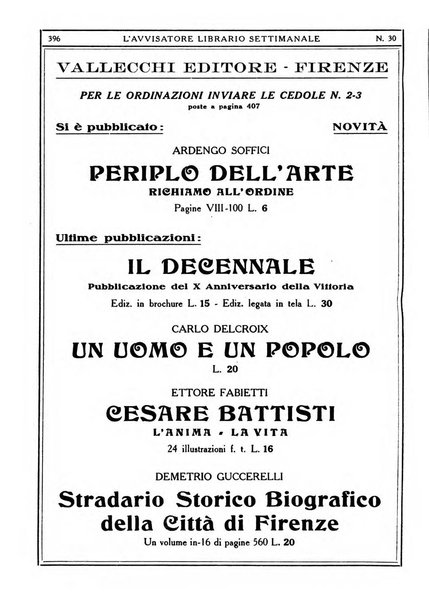 L'avvisatore librario settimanale bollettino bibliografico